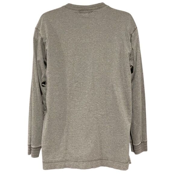 Eddie Bauer Gray Long Sleeve Henley Shirt Men’s Medium - Picture 2 of 8